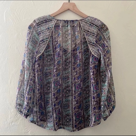 American Eagle Sheer Bohemian Blouse - Picture 4 of 6